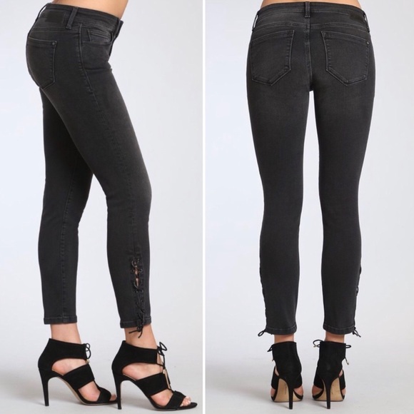 Mavi Adriana Ankle Mid-rise Skinny Jeans Smoke Wash - Picture 1 of 10